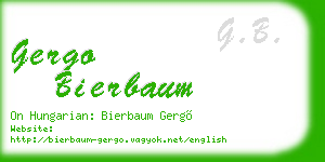 gergo bierbaum business card