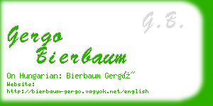 gergo bierbaum business card